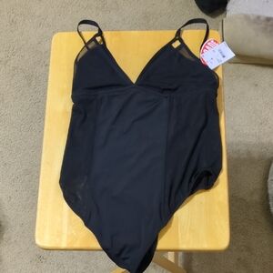 Lingerie Bodysuit With Mesh Sides Size M